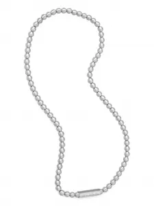 Колье с бусинами BOSS, серебряный