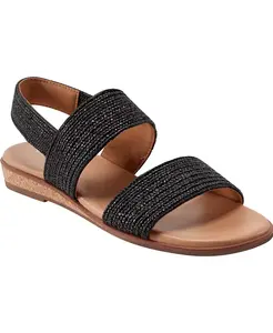 Женские сандалии-лодочки Lana Double Band на плоской подошве Easy Spirit, черный