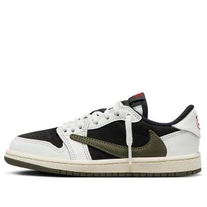Кроссовки 1 retro low og sp x travis scott 'olive' Air Jordan, мультиколор