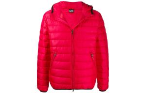 Красная пуховая куртка EA7 для мужчин EMPORIO ARMANI