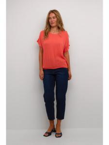 Kaffe Блузка без рукавов KAamber свободного кроя цвета Cayenne