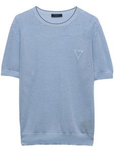 Prada футболка с перфорацией, синий
