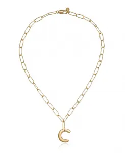 Ожерелье с инициалами в виде цепочки-скрепки Ettika, gold-c