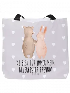 Шоппер Mr. & Mrs. Panda, серый пастельный