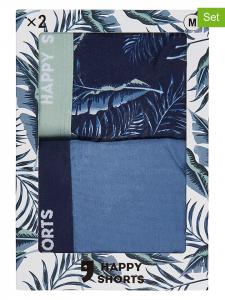 Happy Shorts Комплект из 2 штук: боксерские шорты темно-синего/синего цвета