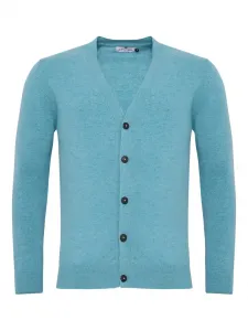 Кардиган с V-образным вырезом на пуговицах Loja Das Meias, синий