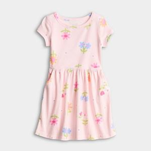 Сенсорное адаптивное платье для девочек 6-12 лет Jumping Beans, Pink Shapes Floral