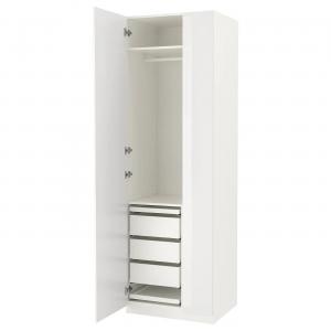 Гардероб PAX/FARDAL IKEA, 75x60x236 см, цвет high-gloss/white