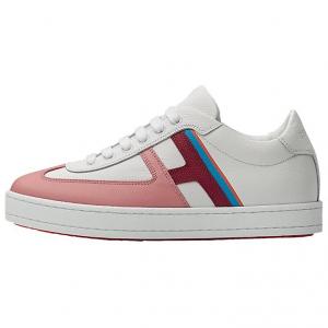 Кеды женские Hermes низкие, белый/пудровый