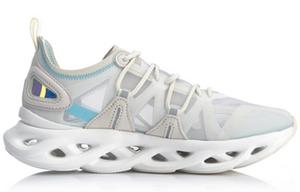 Кроссовки Li Ning Arc для бега мужские с низким верхом, жемчужно-белые/сине-голубые Lining