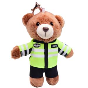 Полицейский медведь, брелок плюшевый мишка кукла подвеска 14 см высота Mise