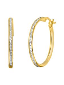 Круглые серьги из золота 375 пробы Lucardi