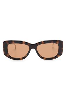 Gucci Eyewear солнцезащитные очки в прямоугольной оправе, коричневый