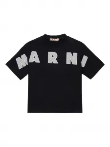 Футболка с коротким рукавом Marni Kids, черный