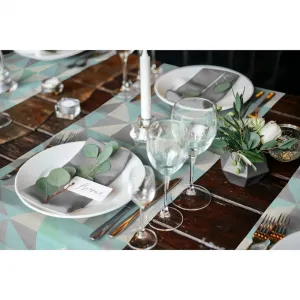 Platzset Салфетка для стола Bio Bel Сделано в Германии, на 6 персон Adam, темно-серый/бирюзовый