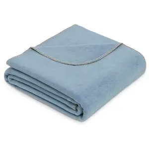 Плед для дома bugatti с нашивкой с логотипом Bugatti, синий