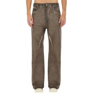 Джинсы Geth с боковой полосой из хлопка Rick Owens DRKSHDW, серый