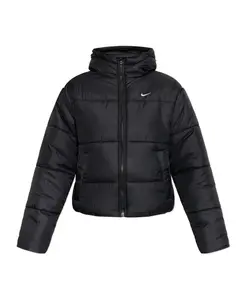 Классический пуховик в спортивном стиле Nike, черный