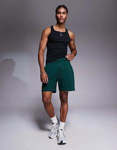 4505 Icon Шорты из плотного хлопкового трикотажа с быстросохнущей отделкой в цвете «сосново-зеленый»