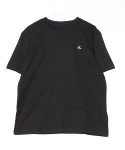 Футболка с коротким рукавом, засечками Calvin Klein Jeans, черный