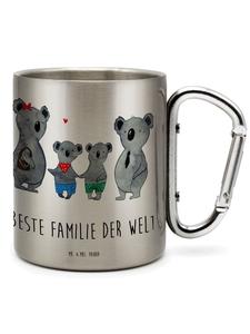 Термокружка Коала Семейство из двух штук с серебряной надписью Mr. & Mrs. Panda