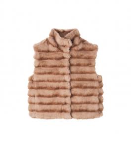 Жилет Тедди Monnalisa, серо-коричневый