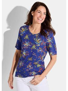 Рубашка королевского синего / желтого / кораллового / с узором GOLDNER