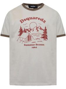 Футболка с графическим принтом DSQUARED2, серый