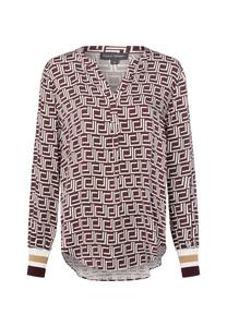 Блуза Franco Callegari Blouse, Bordeaux Weiß/Bordeaux