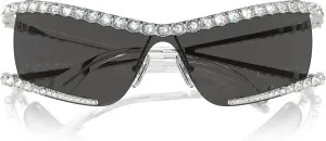 Солнцезащитные очки Swarovski SK7022, серебристо-темно-серые, 33 мм