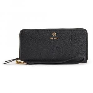 Кошелек Nine West Lockup на молнии с ремешком, черный