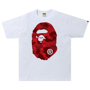 Футболка BAPE Color Camo Big Ape Head, Белый/Красный