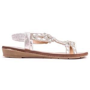 Босоножки на плоской подошве April Solesister, серебряный