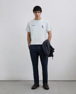 Мужская хлопковая футболка с коротким рукавом, обычного кроя Scalpers, светло-серый