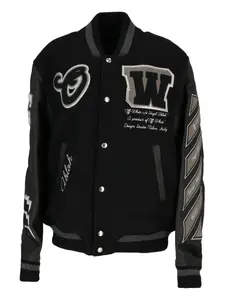 Жакет с аппликацией на рукавах Off-White, черный