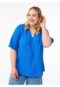 Блуза Zizzi KURZÄRMLIGE MIT V-AUSSCHNITT, Daphne/Dark Blue