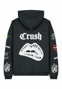 Толстовка CRUSH TATTOO BACK PRINT VINTAGE - Hoodie Mira Paris, цвет Black Denim