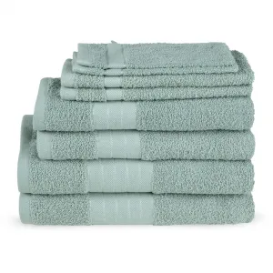 Набор полотенец Uni из хлопка, махровое, с бордюром, 500 г/м², однотонный, без петли для подвешивания Good Morning, Sage grün