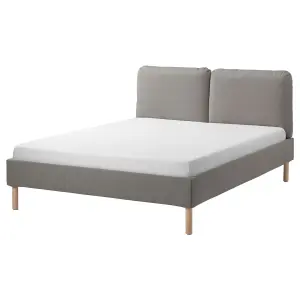 Двуспальная кровать, коричневый, 160х200 см, SAGESUND/LÖNSET IKEA