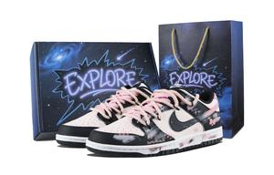 Nike Кроссовки для скейтбординга Dunk Butterfly с переливающимся покрытием, устойчивые к истиранию, низкие, унисекс, черно-розовые