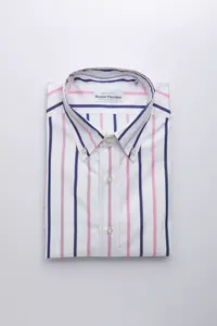 Белая хлопковая мужская рубашка ROBERT FRIEDMAN