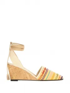 Эспадрильи в разноцветную полоску Valentino Garavani, бежевый