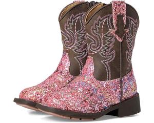 Детские сапоги Roper Kids Glitter Aztec, Pink Southwest Glitter Vamp/Brown Shaft