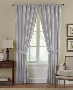 Плотные шторы из искусственного шелка Versailles Elrene Home Fashions, gray