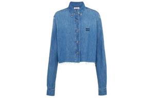 Рубашка женская королевского синего цвета Miu Miu