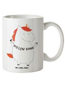 Кружка XL Unicorn Спасибо (без надписи) белого цвета Mr. & Mrs. Panda