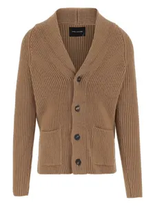 Кардиган в рубчик Tagliatore, коричневый