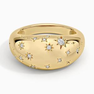 Кольцо с бриллиантовым куполом в виде созвездия Водолея Brilliant Earth