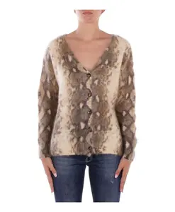 Кардиган скалло в Solotre, коричневый