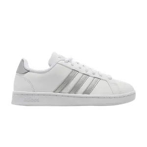 Кроссовки adidas Grand Court 'White Silver Metallic', белый